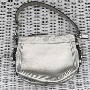 COACH Metallic Silver mini bag